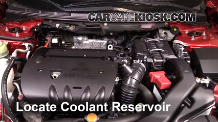 2012 Mitsubishi Lancer SE 2.4L 4 Cyl. Coolant (Antifreeze) Check Coolant Level